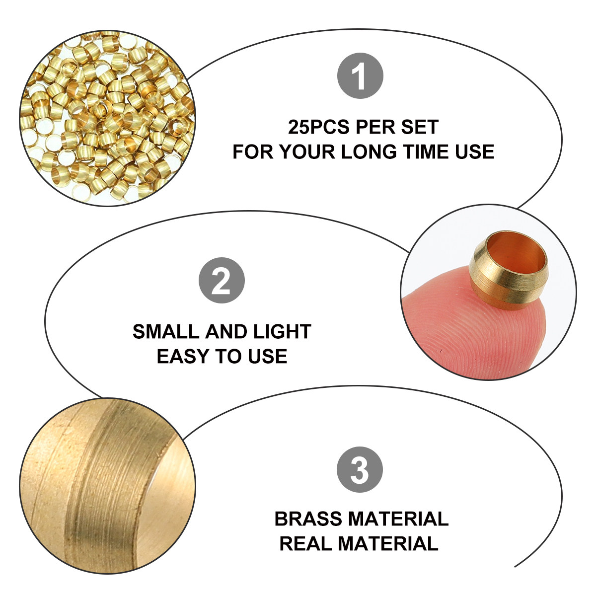 Compression Fitting Brass - 25Pcs Brass Tubing Bushings 4Mm 6Mm