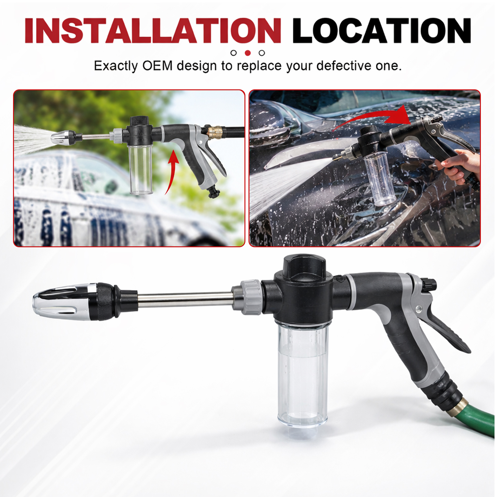 Flexible Hose Braided - Long Pole Washing Tool for Car