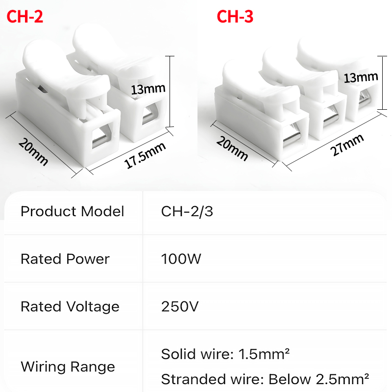 100Pcs CH2 CH3 5A 250V Push Qu - огляд і ціна Push Fit Connector