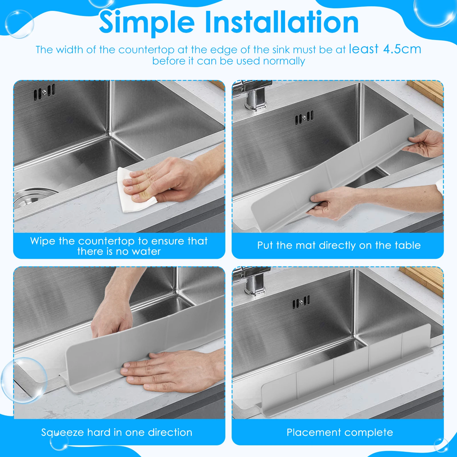 Silicone Sink Splash Guard Kit - огляд і ціна Silicone Tap Washer